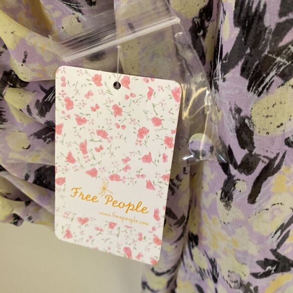 NWT Free People Mabel Printed Blouse - Picture 9 of 15